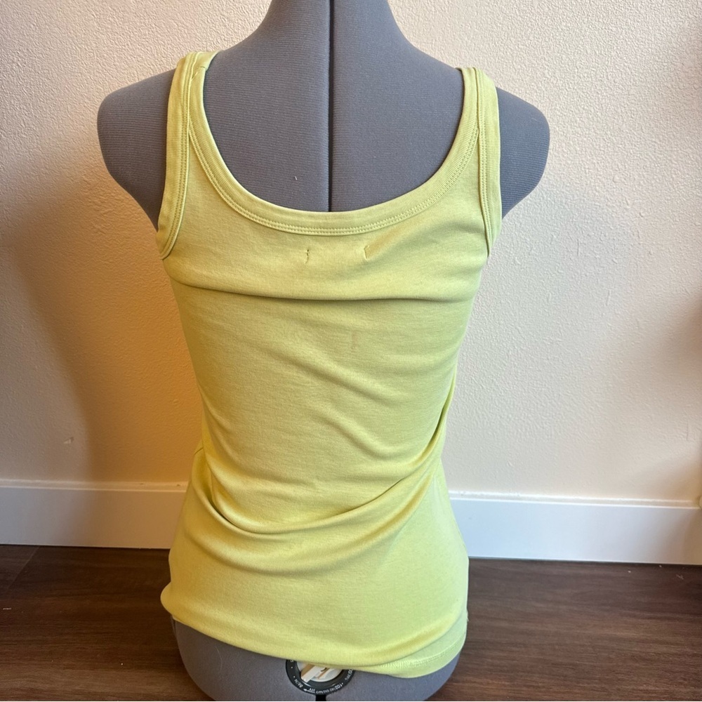 Y2K Lime Green Embellished Tank Top Beaded Rhinestone Fairycore Coastal Summer - Picture 4 of 11